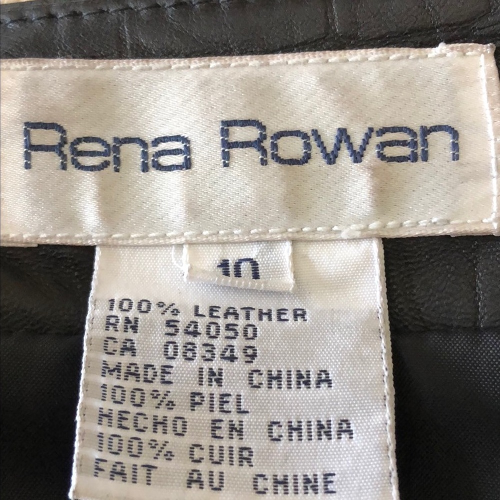 Rena Rowan 100 Percent Leather Skirt Gem